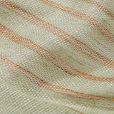 Close-up of olive green fouta with copper  stripes